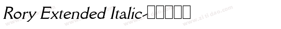 Rory Extended Italic字体转换